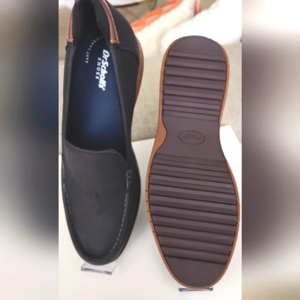 Dr.Scholl's Men's Moc Slip-on Loafers Shoes Ultra-Flexible Faux Leather Size10.5